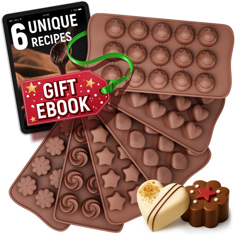 Moldes de silicona para chocolate antiadherentes y de grado alimenticio