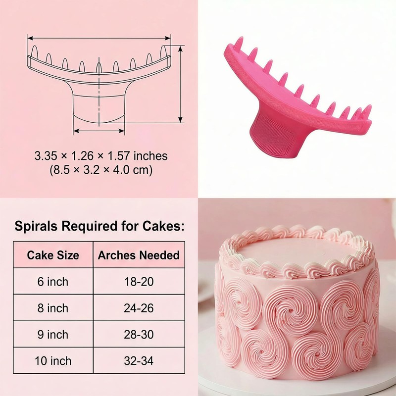 Cake Arch Guide Tool & Piping Guide Stencil, 16 Pcs Cake Decorating Tools wit... gallery