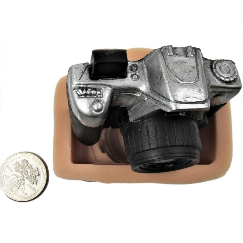 3D 2.1 Inch Photo Camera Food Grade Silicone Mold Fondant Cake Decorating Tools