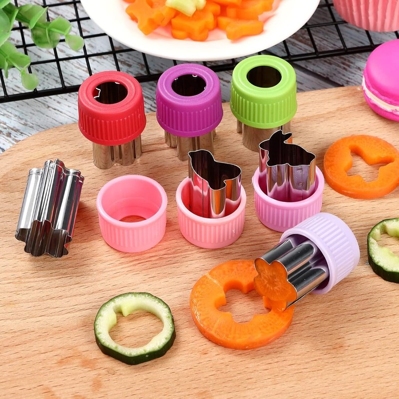 20PCS Vegetable Cutter Set, Mini Cookie Cutters, Food Shapers for Kids & Baking gallery