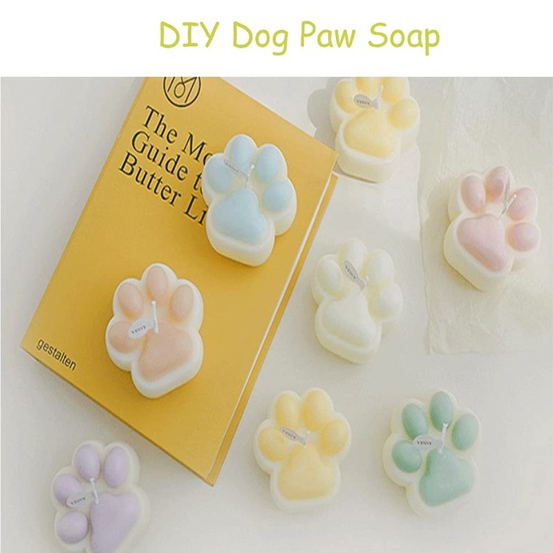 2 Pcs Silicone Puppy Paw Molds, Silicone Pet Dog Cat Paw Mold Ice Cube Chocol... gallery