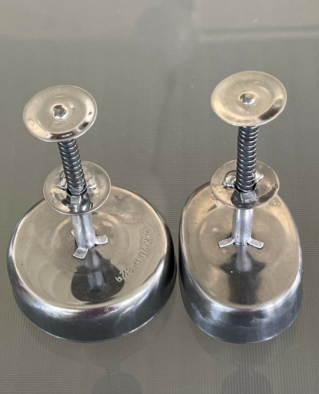 Set of 2 Big (1 Round &1 Oval) Filipino Style Polvoron Molder Mold LARGE Shaper gallery