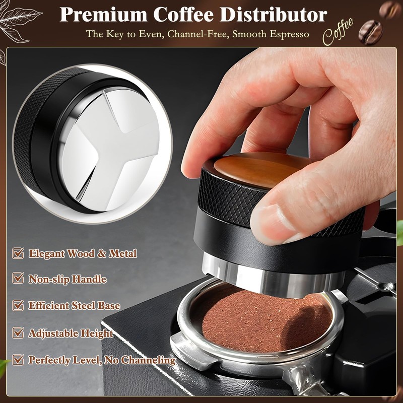 8 PCS Espresso Accessories 51mm Fits Delonghi/CASABREWS/Atatix, Black gallery