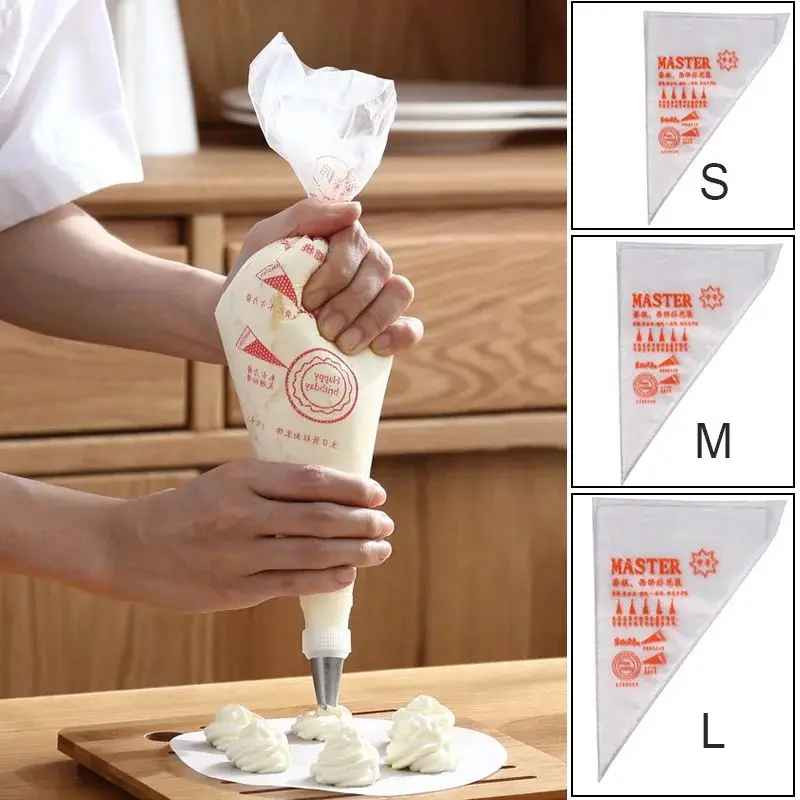10Pcs Transparent Disposable Icing Pastry Piping Bags Cake Decorating Bags 16in gallery