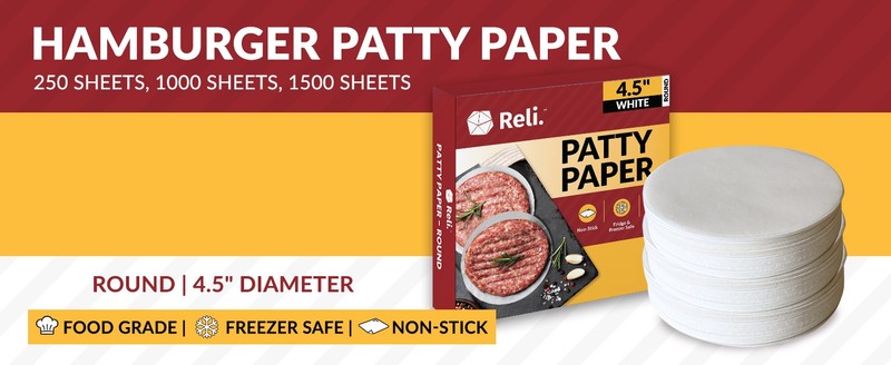 (250 Pa) Hburr Patty Paper (4.75" x 5",Square) | Wax Paper gallery