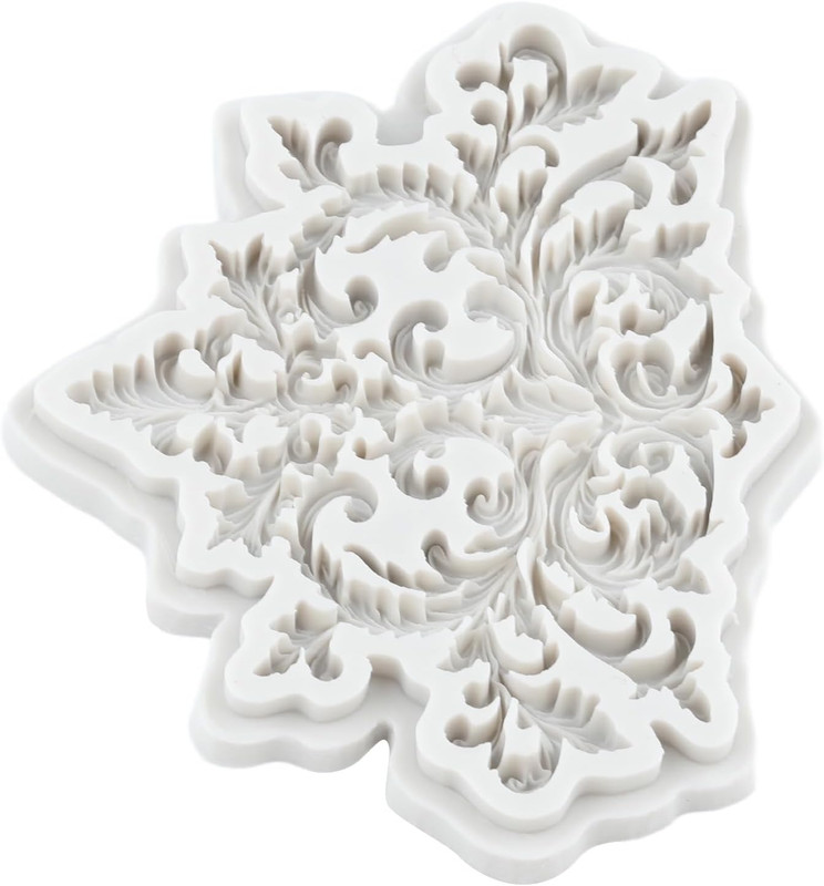 Baroque Style Curlicues Scroll Lace Polymer Clay Mold Scroll Relief Lace Silicon gallery