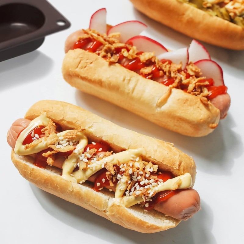 Silicone Hot Dog Buns Mold | Non-Stick Baking Pan gallery