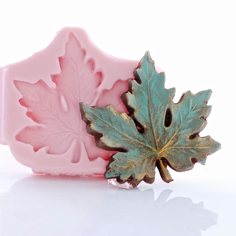 Maple Leaf Silicone Mold Food Safe Fondant Gum Paste Chocolate Mint Mould (745) gallery