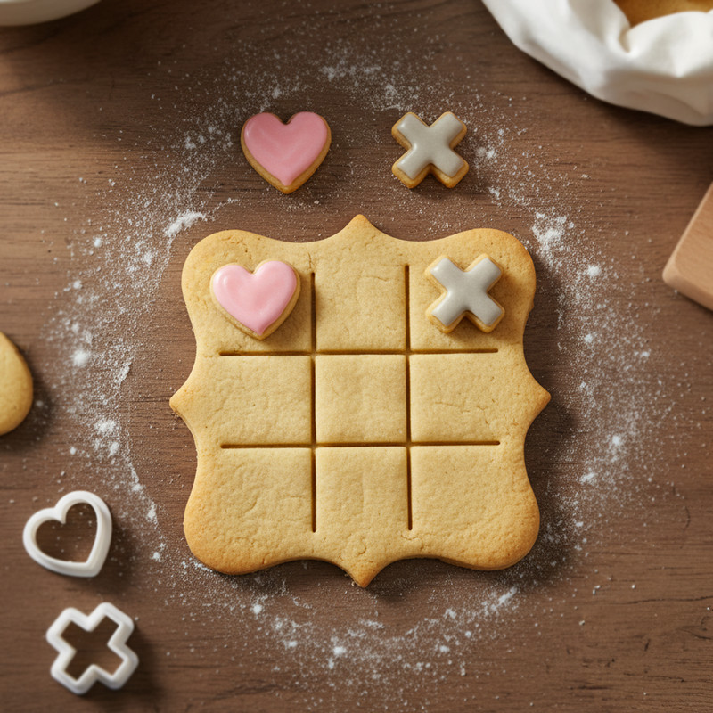 Tic Tac Toe Sweetheart Cookie Cutter - heart cross Wedding favors, valentine day gallery