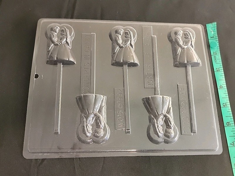 Wedding Couple Marriage Bride Groom Chocolate Lollipop Candy Mold