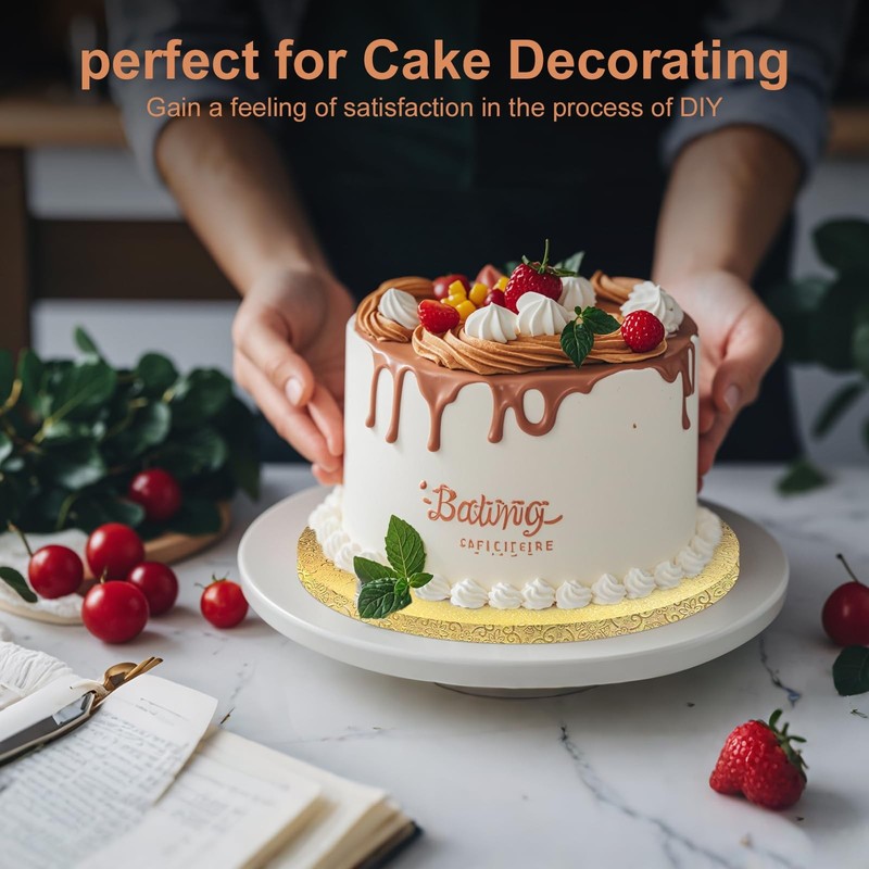 Gold 10 Inch FoodGrade Cardboard Cake Board Drum Round Base 10 Pack gallery