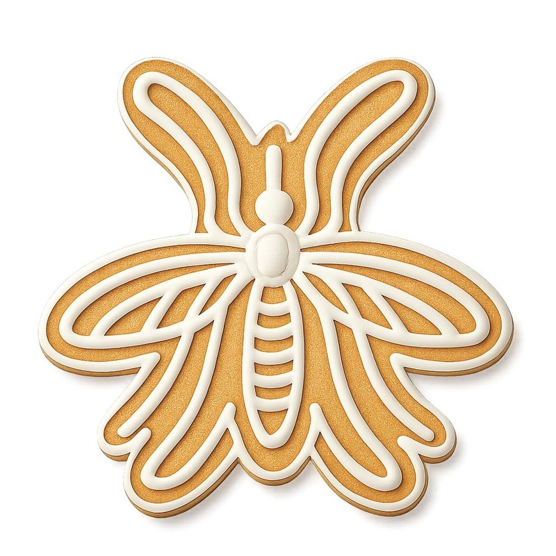 Detailed Wing Mosquito Cookie Cutter & Stamp, Fondant & Clay - 4x3.5 gallery