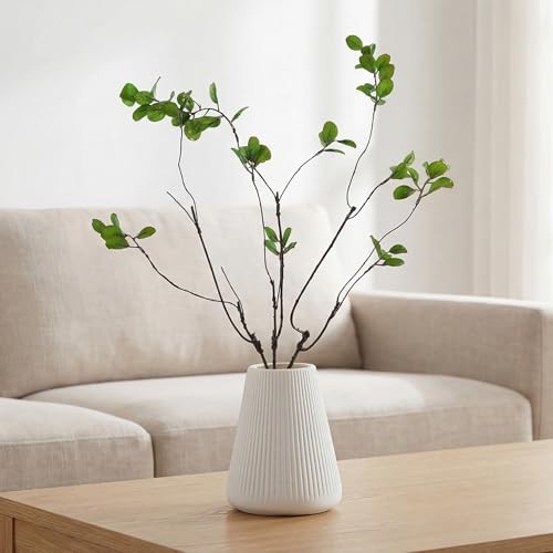 Pcs Artificial Ficus Branches Fake Plants, 20.8 Inches Small 5 Green gallery