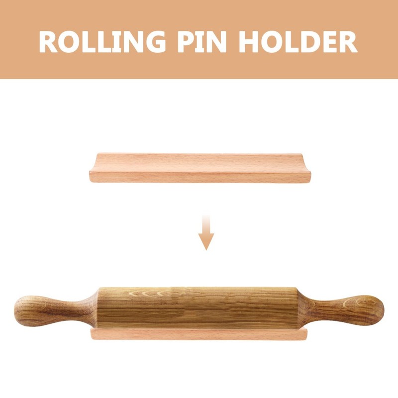 2 Pcs Rolling Pin Base Kitchen Roller Holder Pastry Display Rack gallery