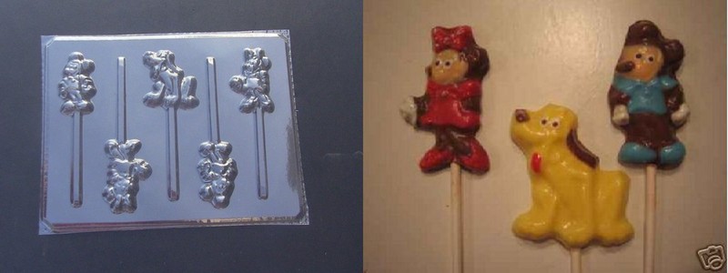 MICKEY MOUSE MINNIE PLUTO DOG Chocolate Candy Soap Clay Mold