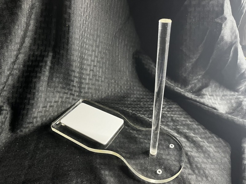 Clear Acrylic BAGEL DONUT Stand Holder Sticker and CHEESE BOARD - in BOX gallery