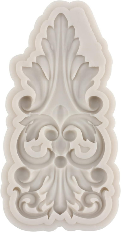 Baroque Style Curlicues Scroll Lace Silicone Fondant Molds Relief Flower Molds F gallery