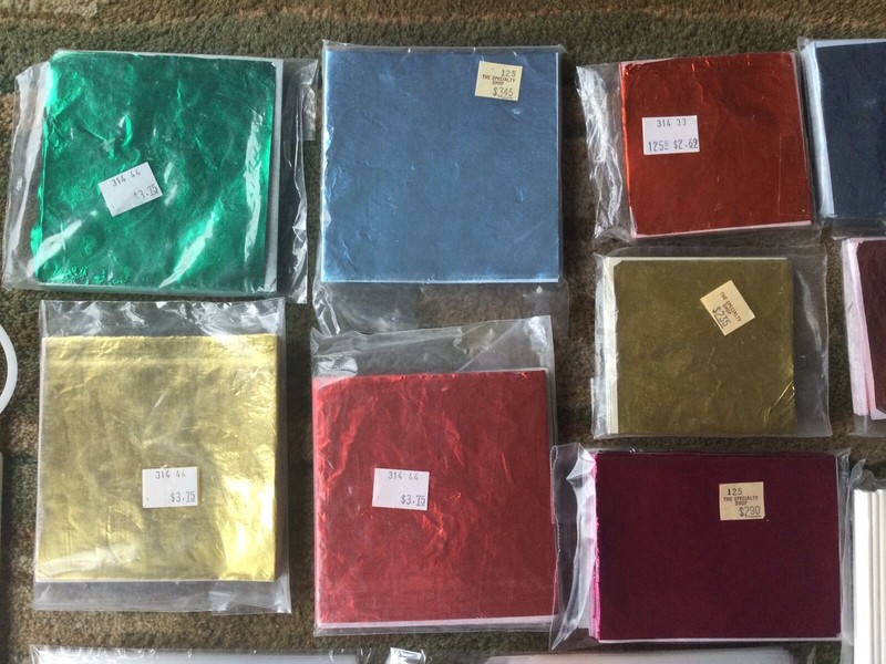 Huge Lot of Candy Making Supplies - Foil Wrappers, Lollipop Sticks, Bags, Dipper gallery