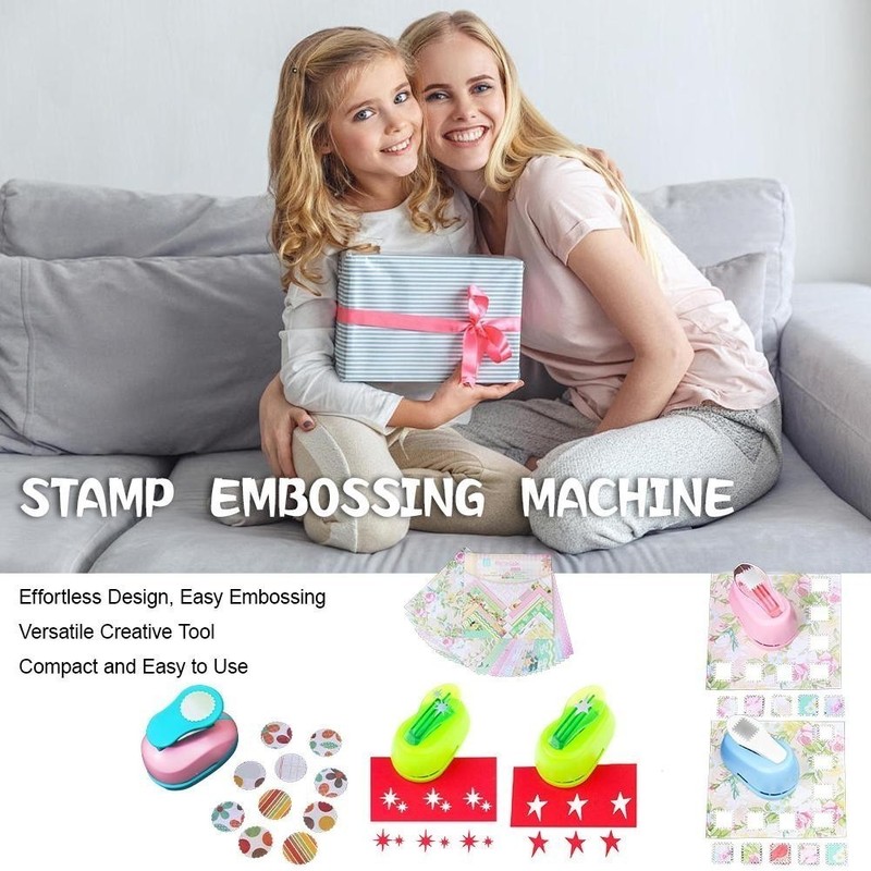 Embossing Machine Stamp Shape Craft Punch Round Hole Punch Toothed Puncher gallery