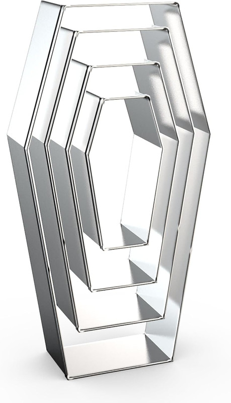 Halloween Stainless Steel Coffin Cookie Cutter Set – 4 Pieces