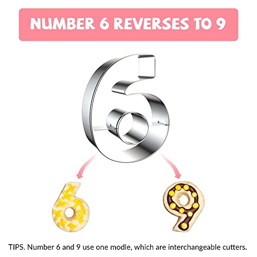 9PCS Number Cookie Cutters Set, Birthday Numbers 0-8(6 9PCS-Number（3 inches） gallery