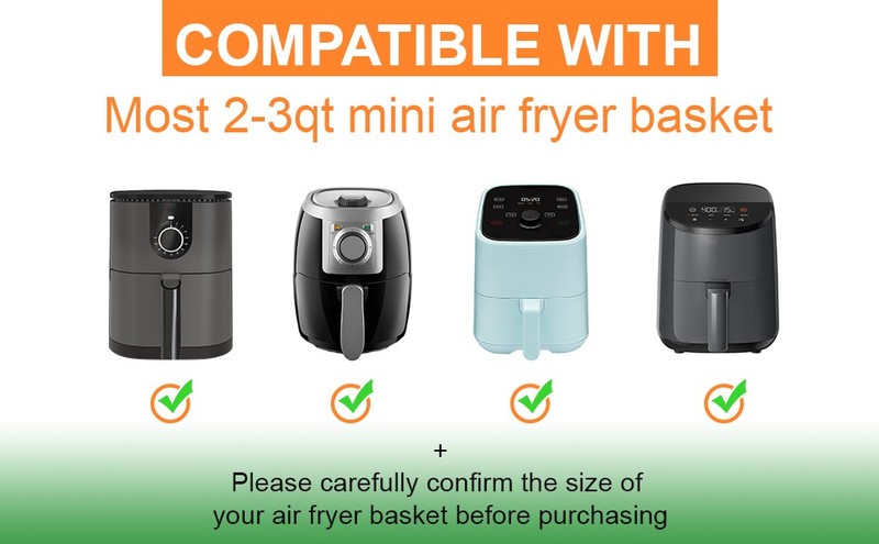 Silicone Air Fryer Liners Reble for 1-2qt Air Fryers, 3 Pa gallery