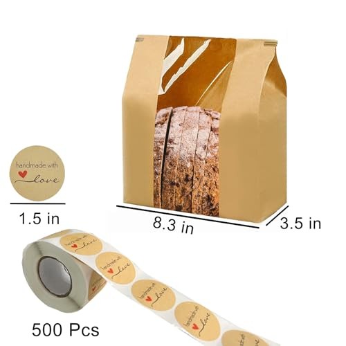 200 Pack Large Paper Bread Bags for Homemade Bread Sourdough 200 Pack Yellow gallery