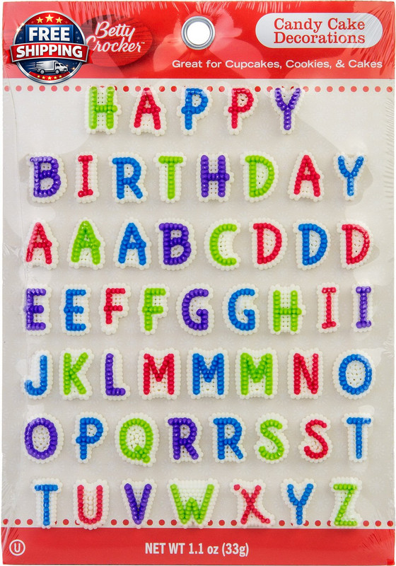 “Happy Birthday” Candy Cake Decorations