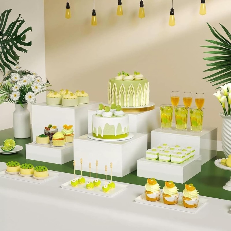 8Pcs Buffet Food Risers Buffet Risers Step 5" 6" 7" 8" 9" 10" 11" 12" Size gallery