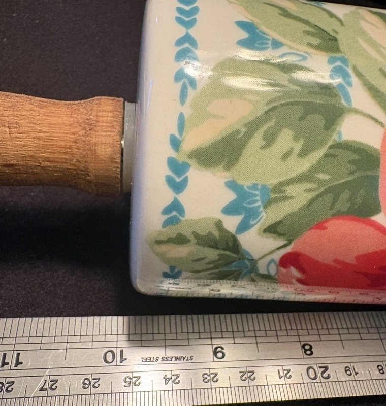 The Pioneer Woman Rolling Pin Fiona Floral Retired Ceramic Wood Handles 18” gallery