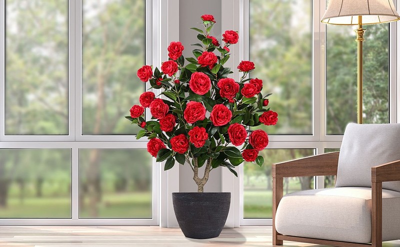 38" Tall Artificial Cellia Tree Faux Plants Outdoor Indoor Fake Trees gallery
