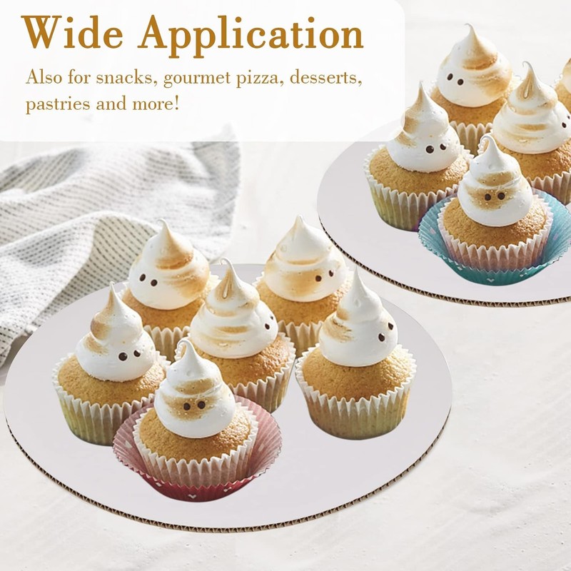 Sudaya Cake Boards 50 PCS, 10 Inch Round, 10 Inch, White gallery