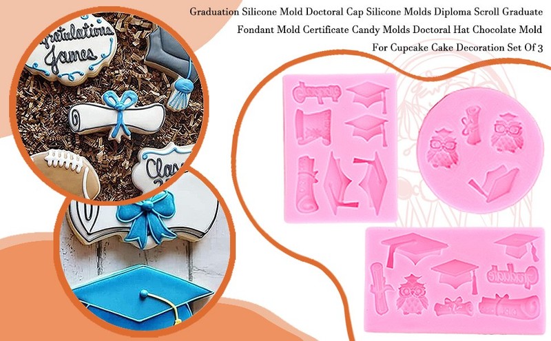 ZiXiang Graduation Silicone Mold Doctoral Cap Silicone Molds Diploma Scroll gallery