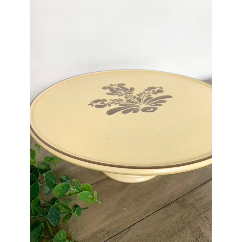 Vintage Pfaltzgraff Pedestal Cake Stand Rustic Cottagecore Farmhouse Kitchen gallery