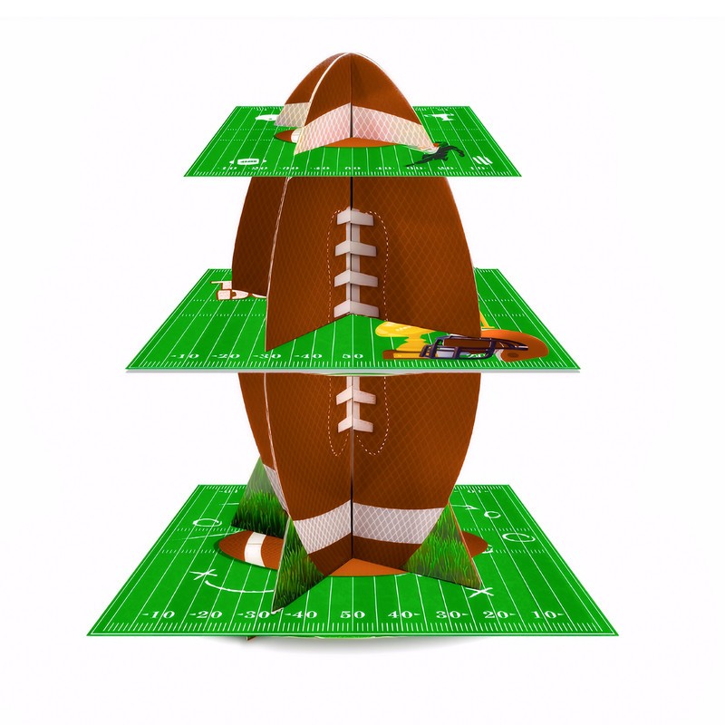Football Cake Stand Superbowl Party Decoration Kids Cupcake Stand Dessert Stand