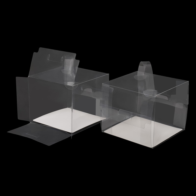 50Pcs Clear Cake Box Cake Display Boxes Cake Display Boxes 5.91*5.91*5.12 in gallery