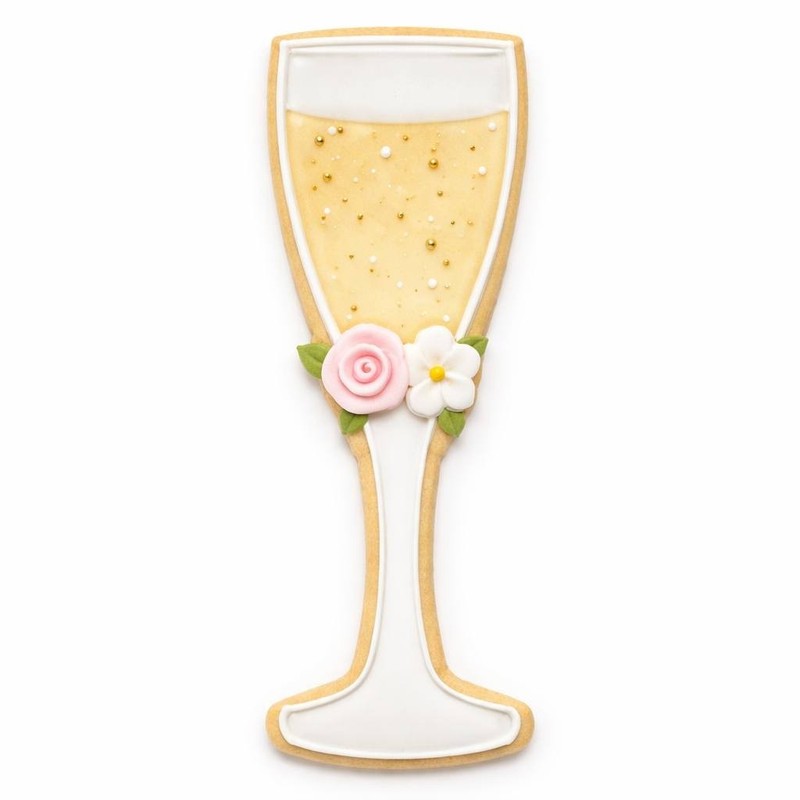 Champagne Flute Glass 4.5'' Cookie Cutter Metal gallery