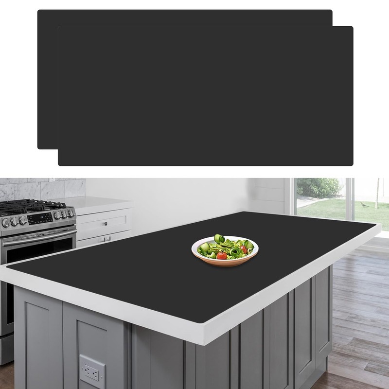 48″x24″(120cmx60cm) Large Silicone Mat for Kitchen 48″L x 24″W, Black