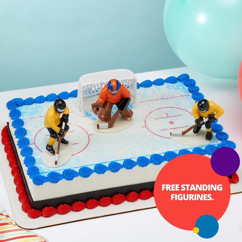 Hockey FaceOff DecoSet Cake Decoration gallery