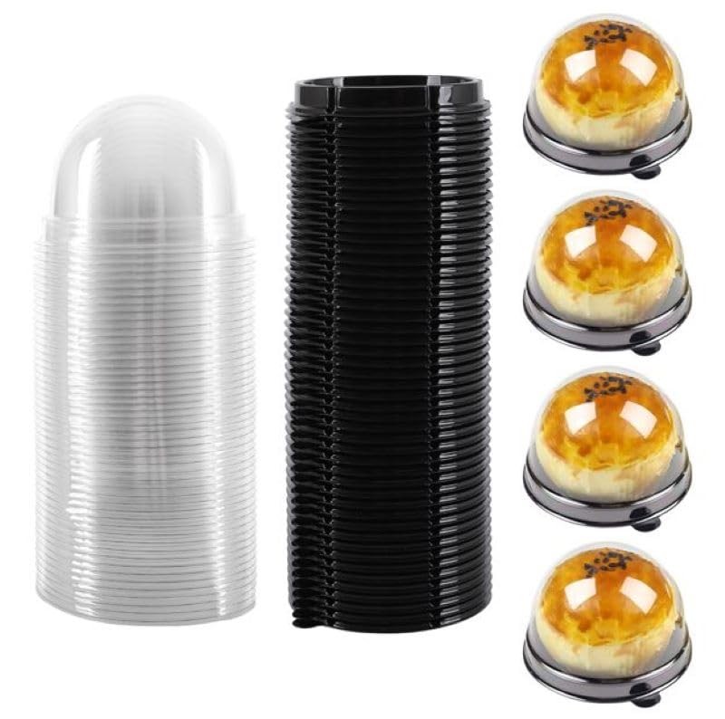50 Pack 2 Inch Clear plastic mini cake muffins cookies cookies muffins dome w…
