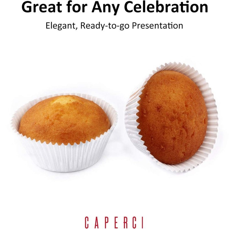 150-Pack White Foil Standard Cupcake Liners Premium Greaseproof Muffin Paper gallery