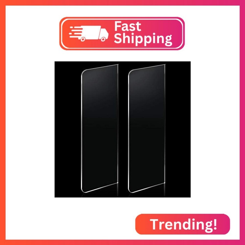 Patelai 2 Pcs Clear Cake Scraper Acrylic Cake Smoother Scraper Large Icing Frost