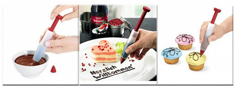 Industrial Silicone Fondant Cake Pen Pastry Icing Writing Syringe Baking Decor