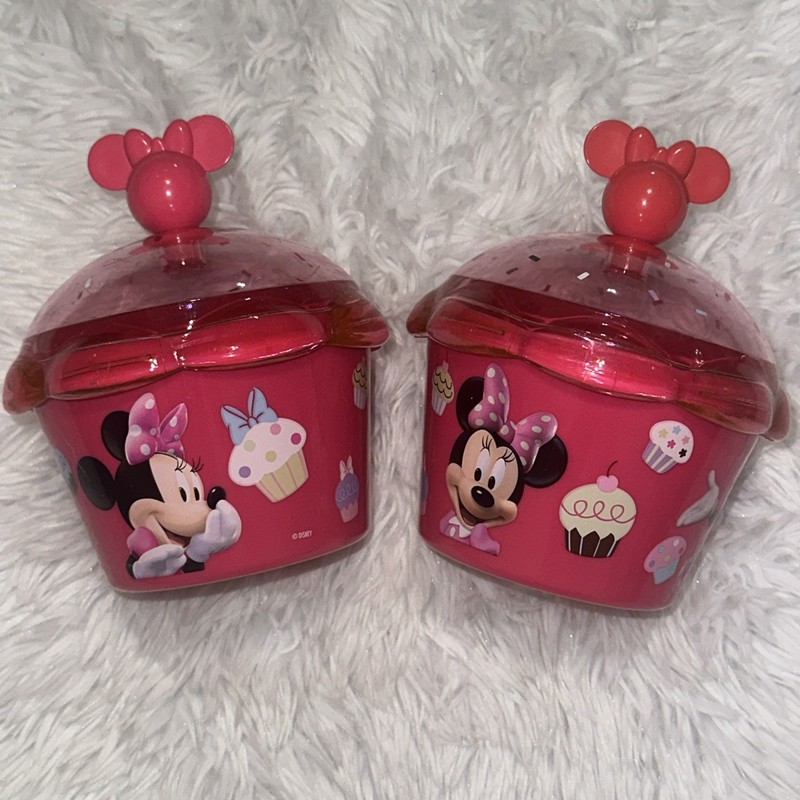 Minnie Mouse Cupcake Holder Mealtime Magic Storage Container Disney Store D4 gallery
