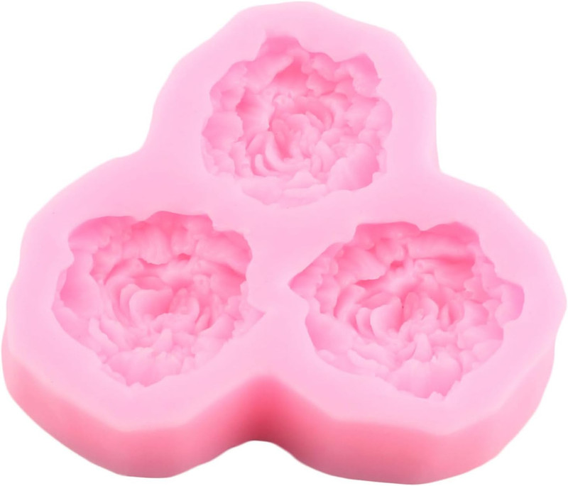 Peony Flower Fondant Molds Rose Flower Silicone Mold for Cake Decorating Cupcake gallery