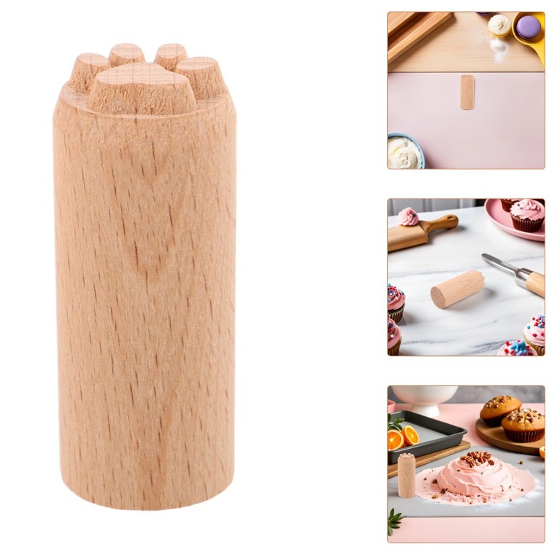 2Pcs Wooden Animal Paw Print Stamps for Baking Mooncake Dough Press Tools gallery