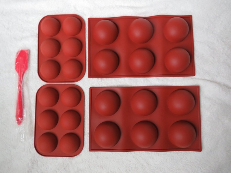 4 PCS 6 Silicone Molds For DIY recipes Different Sizes Half Ball Semi Sphere gallery
