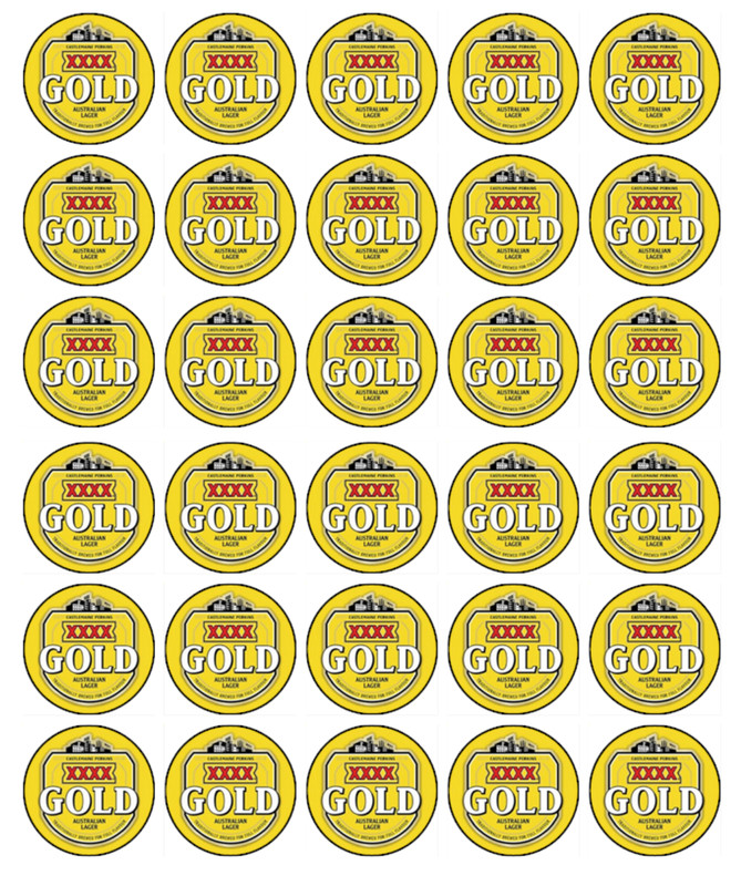 XXXX Beer Edible Cupcake Toppers - Wafer - Birthday Cake Party Decorations gallery
