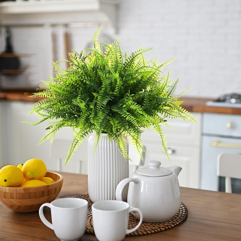Zeyune 56 Bundles Artificial Plants Outdoors Fake Boston Fern Shrubs Uv gallery