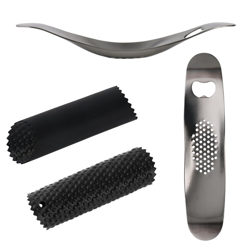 Garlic Press Rocker Stainless Steel, Manual Mincer Standard, Black gallery